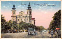 L510 Romania Nagyvarad Oradea Catholic Cathedral Car Vintage Postcard - Romania