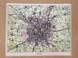 Delcampe - Carta Topografica O Pianta Milano 1947 Atlante Zanichelli Cm 115 X 90 Ristampa - Carte Geographique