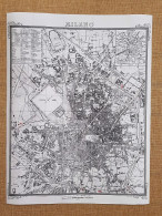 Delcampe - Carta Topografica O Pianta Città Di Milano 1883 A. Vallardi Cm 90 X 70 Ristampa - Carte Geographique