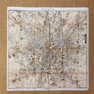 Delcampe - Carta Topografica O Pianta Città Di Milano 1925 A. Vallardi Cm 90 X 90 Ristampa - Carte Geographique