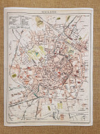 Delcampe - Carta Topografica Città Di Milano 1894 Brockhaus G. Lipsia Cm 32 X 42 Ristampa - Carte Geographique