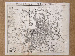 Delcampe - Pianta Della Città Di Milano Anno 1841 Fer. Artaria E Figlio Cm 51 X 42 Ristampa - Carte Geographique