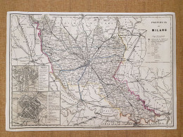 Delcampe - Pianta Della Città Di Milano Monza E Lodi 1886 F. Vallardi Cm 60 X 41 Ristampa - Carte Geographique