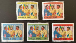 Guinée Guinea 1987 Mi. 1161 - 1165 I (Picture) Réconciliation 1986 Doe Conte Momoh Flags Drapeaux Sierre Leone Liberia - Timbres