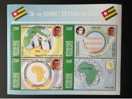 Togo 2000 Mi. 3004 - 3007 36e Sommet La Paix En Afrique Peace Frieden OUA O.U.A. Kleinbogen Mini-sheet - Timbres