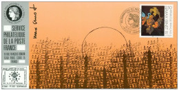 078 Carte Officielle Exposition Internationale Exhibition Saarbrücken 1991 France FDC Emission Commune Max Ernst - Andere & Zonder Classificatie