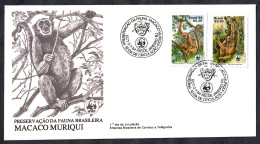 Brasil 1984 Woolly Spinder Monkey 2V FDC - FDC