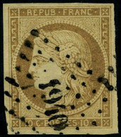 Delcampe - Oblitéré N° 1a, 10c Bistre-brun, Obl PC, TB, Signé Calves - Sonstige & Ohne Zuordnung