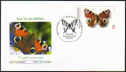 2504II Schmetterlinge SELBSTKLEBEND Aus Rolle, FDC ESSt Berlin - Covers & Documents