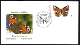 2504II Schmetterlinge SELBSTKLEBEND Aus Rolle, FDC ESSt Bonn - Covers & Documents