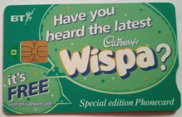 UK BT £3 Chip Card - Wispa  Mint  ( Green ) - BT Promotionnelles