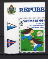 SAN MARINO 2001 MNH XX FLAG DRAPEAU ISLANDE - Timbres