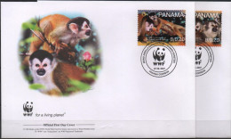 Panama Animaux , Animals : Singes , Monkeys 2007 4 Fdc - Panama