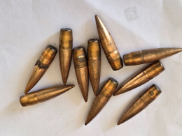 Lot 10 X Ogives Mauser 7.92    De 1936 - Decorative Weapons