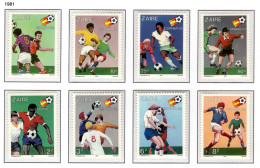 ZAIRE 1100/1107 MNH 1981 - Wereldbeker Voetbal Espana 82 - Ongebruikt
