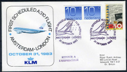 NEDERLAND 1e VLUCHT A310 AMSTERDAM - LONDON 31/10/1983 - Luchtpost
