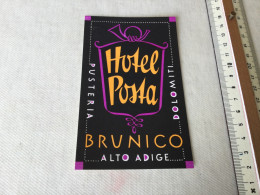 Hotel Posta In Brunico - Etiquettes D'hotels