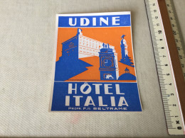 Hotel Italia In Udine - Etiquettes D'hotels