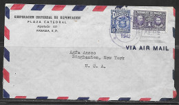 1942 Panama To Binghampton NY USA, Corner Card - Panama