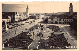 L510 Romania Nagyvarad Oradea Piata Unirii 1932 Real Photo Vintage Postcard - Romania