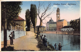 L510 Romania Nagyvarad Oradea City Hall Fishermen Vintage Postcard - Romania