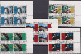 Delcampe - 1998 Schweiz > Pro Patria ⵙ Zum: B259-B263, Mi: 1649-1653, Kulturgüter Und Landschaften - Gebraucht