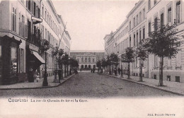 KORTRIJK - COURTRAI - La Rue Du Chemin De Fer Et La Gare - Kortrijk
