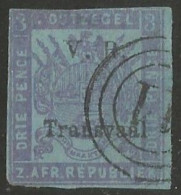 Transvaal 1879. 3d Mauve On Blue Paper. SACC 137, SG 149. - Transvaal (1870-1909)
