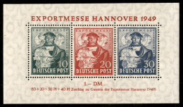 Delcampe - Germania - 1949 - Bizona - Foglietto Esposizione Di Hannover (B1 - 103 I/105 I) - Gomma Integra - Other & Unclassified