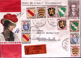 1946-Germania Zona Francese Assicurata Per 2000 M. Con Pregevole Affrancatura - Andere & Zonder Classificatie