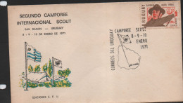 SCOUTS - URUGUAY - 1971- SCOUT JAMBOREE ON  ILLUSTRATED FDC - Briefe U. Dokumente