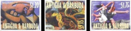 Antigua Bar. 1998, Art, Picasso, 3val IMPERFORATED - Picasso