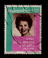 01F2 - COLOMBIA - 1992 - USED ($110) - MARIA LOPEZ ESCOBAR - COLOMBIAN CHARACTER - Colombia