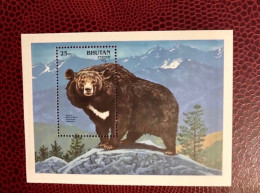 BHOUTAN 1990 1 Bloc Neuf  MNH ** Mi Bl 283 Mamíferos Mammals Säugetiere Mammiferi Mammifère  BHUTAN - Ours
