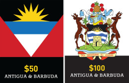 Antigua Bar. 2015, Coat Of Arms, 2val IMPERFORATED - Timbres