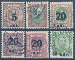 F-EX59369 ICELAND ISLAND 1921-22 USED KING CHRISTIAN NEW VALUE OVERPRINT +40€. - Used Stamps
