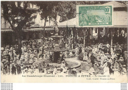 Delcampe - POINTE A PITRE LE MARCHE CACHET AU VERSO DE MARCEL ROMNEY QUAI FOULON POINTE A PITRE R1 - Pointe A Pitre