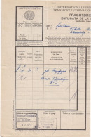 43001# LETTRE DE VOITURE TRANSPORT INTERNATIONAL CHEMINS DE FER BERLIN WILMERSDORF 1933 LUXEMBOURG - Historical Documents