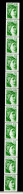 T - 73 - Roulette- Bande De 11 Timbres - Sabines 1,10fr Vert - Coil Stamps