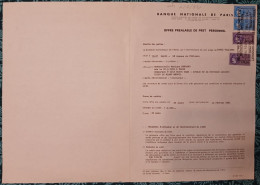 Offre De Prêt BNP Sur 12 Mois De 1981 Avec Fiscaux - Storia Postale