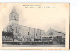 JONZAC - L'Eglise Et Le Marché Couvert - 1390 - Très Bon Très Bon état - Jonzac
