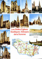 CPM Les Belles Eglises Basiliques Abbayes De La Somme D'apres Carte Michelin - Chiese E Cattedrali