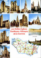 CPM Les Belles Eglises Basiliques Abbayes De La Somme D'apres Carte Michelin - Chiese E Cattedrali