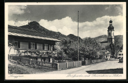 AK Lenggries, Dorfpartie Mit Geierstein Und Secker - Lenggries