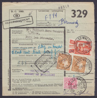 Bordereau D'expédition Affr. Paire N°847+859+TR332 Càd BOUSSU-LEZ-WALCOURT /28-8-1953 Pour BURY-lez-PERUWELZ - Griffe [R - Sonstige & Ohne Zuordnung