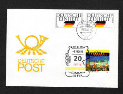Bund 1990: 20 Jahre Deutsche Einheit - 2010  Berlin + Leipzig, Sonderbeleg - Covers & Documents