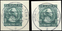 1949, Französische Zone Rheinland Pfalz, 46 I+II, Briefst. - Andere & Zonder Classificatie