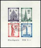 1949, Französische Zone Baden, Bl. 1 B VI, Cto - Andere & Zonder Classificatie