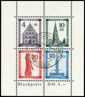 1949, Französische Zone Baden, Bl. 1 A I, Cto - Andere & Zonder Classificatie