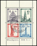 1949, Französische Zone Baden, Bl. 1 A I, Gest. - Andere & Zonder Classificatie